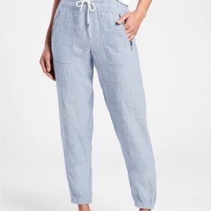ATHLETA ‘Cabo’ chambray linen joggers, size 6